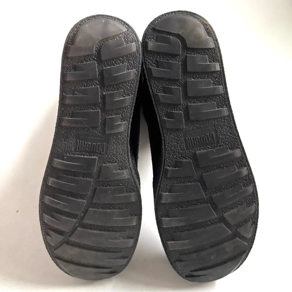 COUGAR Duncan Shearling-Trim Suede Tall Boots Black Size 9